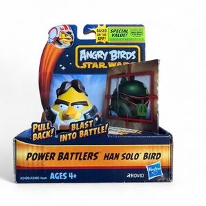 NIB Angry Birds Star Wars Power Battlers HAN SOLO Bird Hasbro Retired 2013